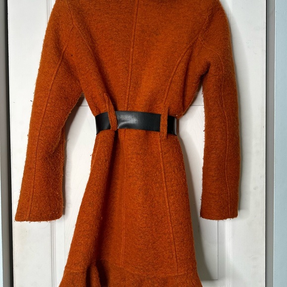 Wool rust coloured coat - Picture 4 of 4